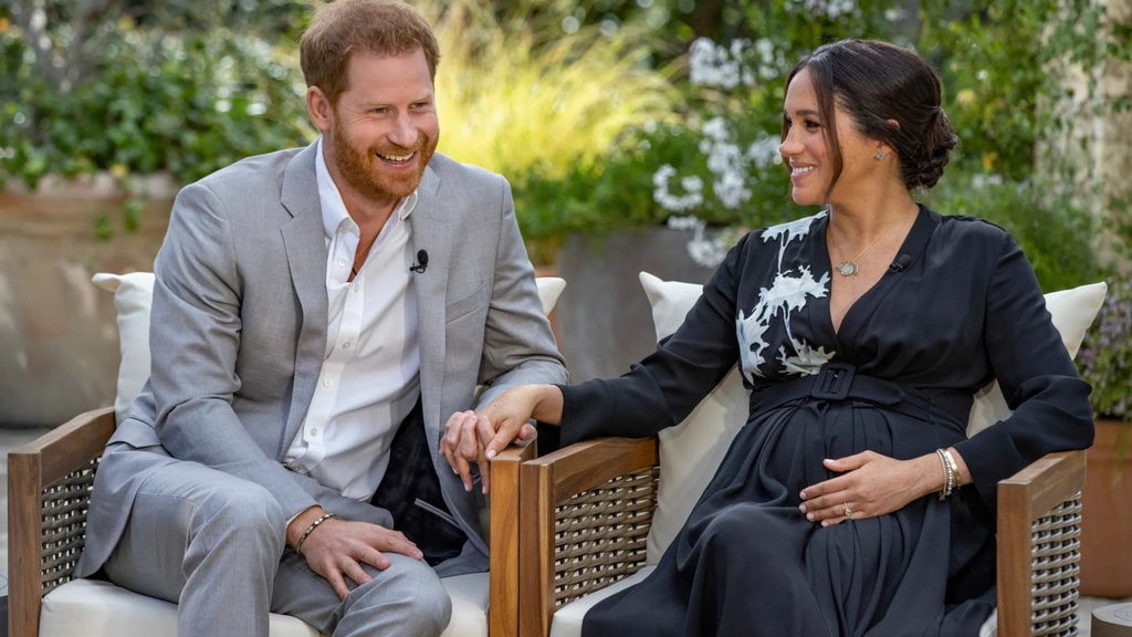 Prince Harry and Meghan Markle during their Oprah interview