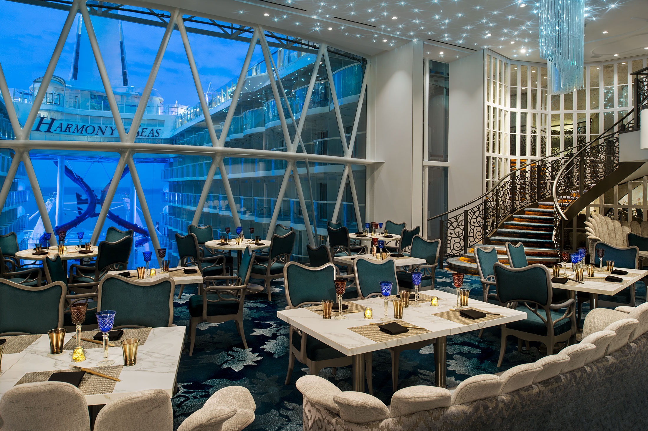 A Royal Caribbean cruise ship's restaurant
