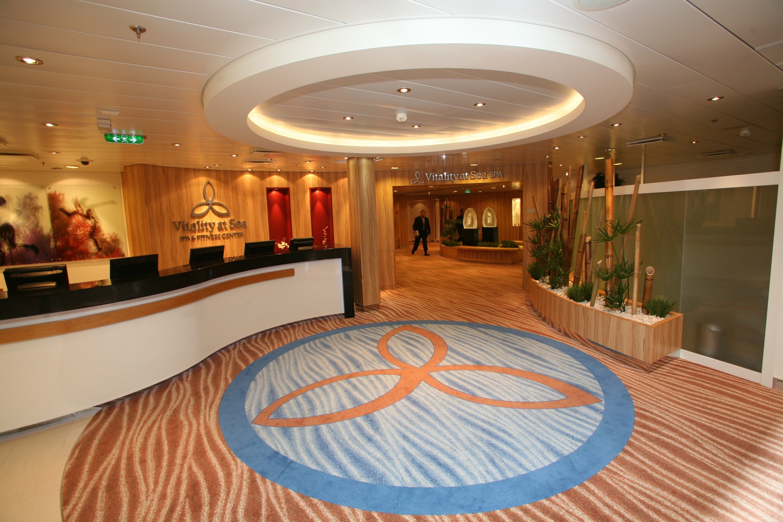 A Royal Caribbean ship's spa center