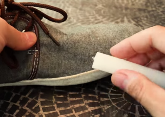 Waterproofing shoes with candle wax