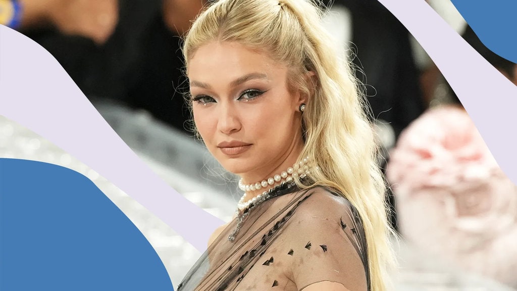 Gigi Hadid with the lazy waves hairstyle